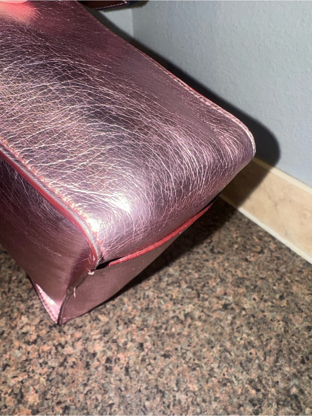 Stella McCartney Stella Logo Metallic Pink Crossbody Tote Bag EUC - Picture 7 of 10